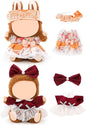 (2 Set) XMBYGY Doll Clothes for Labubu(for 17/15cm Standing/Sitting Doll)(NO Doll) - Accessories Clothes Dress up for Dolls Outfit Included Figures Clothing and Hat for Girl Woman (LB30+LB31)