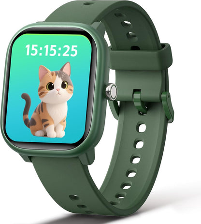 Smart Watch for Kids Girls Boys No APP/Phone Needed, 1.8" IP68 Waterproof Sport Kids Watch Pedometer, Heart Rate, Sleep Monitor, Step Counter, 12 Puzzle Games for Girls Boys Teens 6-16