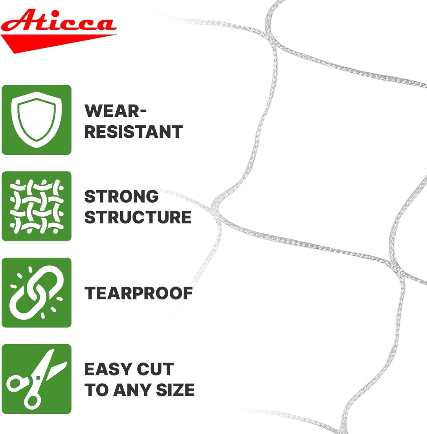 Trellis Netting 5 x 750 ft Heavy Duty Polyester Plant Support Netting White - 6 Inch Garden Rope Trellis on Roll - Mesh Twine for Growing Vine Climbing Plants, Flowers, Peas, and Tomatoes.