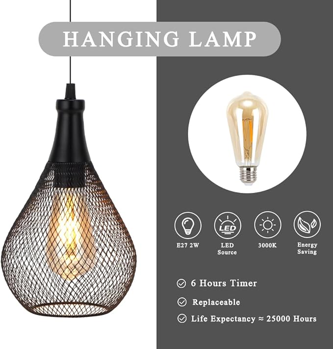 JHY DESIGN Hanging Lamp Battery Operated Cordless Hanging Light Great for Parties Patio Events for Indoors Outdoors(Teardrop Shape)