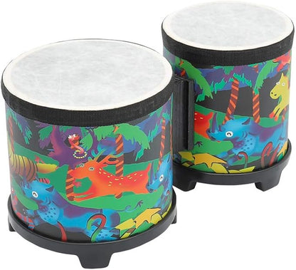Bongo Drum 5"-6" Rhythm Club Drum for Kids Percussion Instrument Music Drums with Colorful Mallets for Baby Children Special Christmas Birthday Gift.(5"-6")