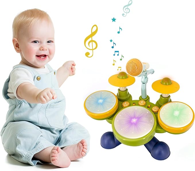 Drum Set for Toddlers 4+, Kids Drum Set Musical Instruments, Toys for 4 5 Year Old Boy Birthday Gifts