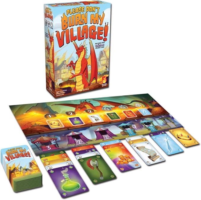 Fireside Games Please Don’t Burn My Village Ages 10+ | 2–5 Players | Competitive Gameplay | Strategic Card Game