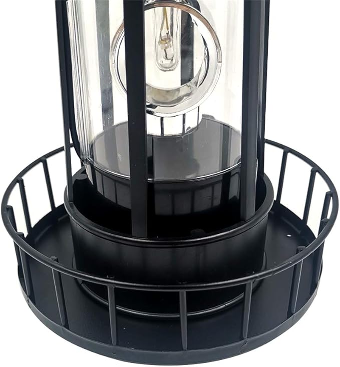 LED Solar Powered Lighthouse, 360 Degree Rotating Lamp, IP65 Waterproof LED Solar Lighthouse Garden Yard Outdoor Decor