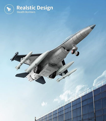 Geyiie Airplane Toy for Kids 3-8, Alloy Fighter Jet Toy Plane with Lights and Sounds, Durable Diecast Metal Airplane Model, Birthday for Boys and Girls