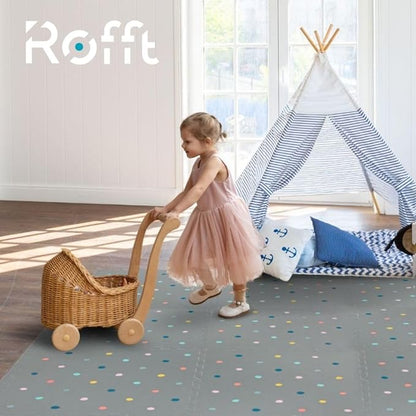 Soft Non-Toxic Baby Play Mat XXL, Toddler Playmat, Colorful Jigsaw Puzzle PlayMat, Tiles 24 x 24 Foam Floor Mats for Kids & Babies | EVA Foam Interlocking Tiles for Nursery, Playroom (Grey 9 PCS)