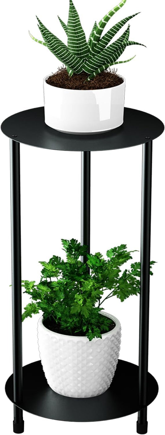 2 Tier Metal Plant Stands for Indoor Outdoor,Modern Plant Stand Indoor,Metal Flower Potted Plant Holder Plants Display Rack,Rustproof Corner Flower Pot Stands,Garden,Patio,Living Room,Corner,Office
