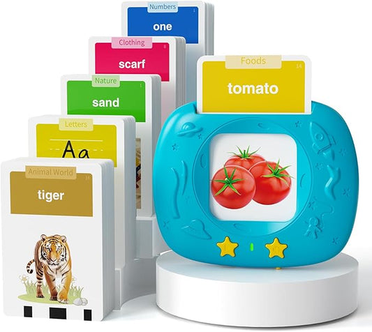 HOMESTEC Toddlers Talking Flash Cards with American accent & 288 Sight Words, Speech Therapy Toys for 3 4 5 6 Years Old Boys and Girls, Learning Educational Montessori Sensory kit, Kids Birthday Gifts