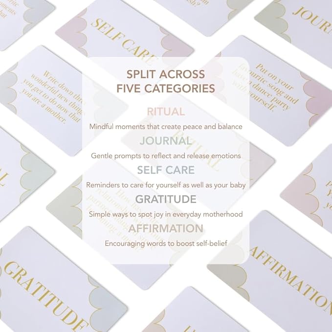 Mind Cards | New Mum Edition | 45 Mindfulness Cards for Women, Ideal for Early Motherhood Support and Self Care | Great New Mom Mothers Day Gifts