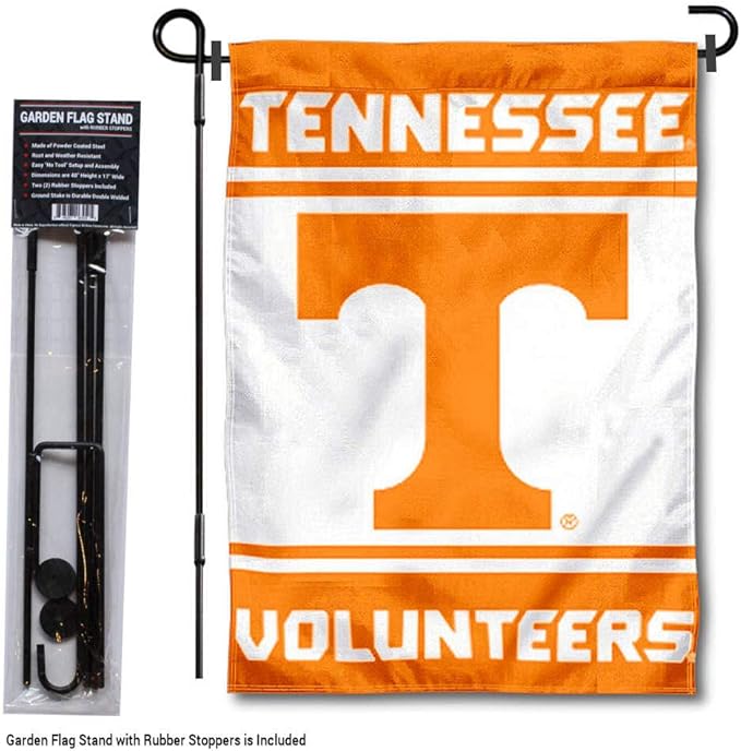 College Flags & Banners Co. Tennessee Volunteers Garden Flag with Stand Holder