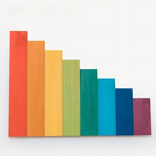 AVDAR Wooden Rainbow Stacking Toy, 8Pcs Rainbow Stacker, Montessori Educational Building Blocks, 8-Color Puzzles Blocks Steps Staircase for Boys Girls Gifts