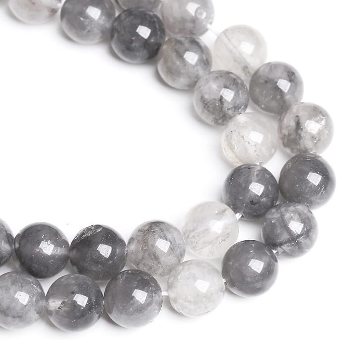 6MM 60PCS Natural Stone Cloudy Quartz Crystal Beads for Jewelry Making DIY Bracelet 1 Strand