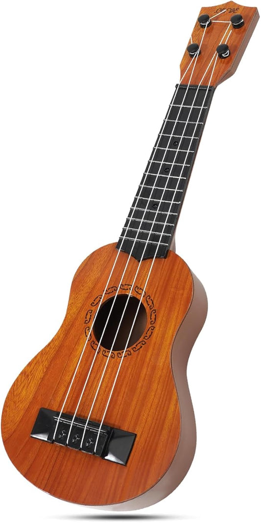 Raimy 17in Kids Ukulele Guitar - 4 Strings Mini Guitar Children Musical Instruments Educational Toys with Picks for Toddler Kids Boys Girls Beginner (Burlywood)