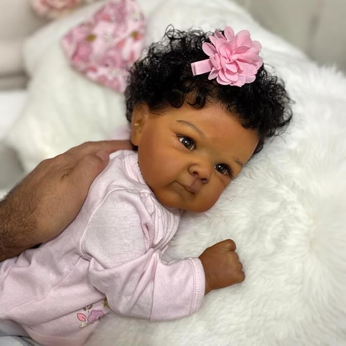 Reborn Baby Dolls Black Girls 18inch Silicone Babies Lifelike Newborn Toddler Open Eyes Realistic boy That Look Real