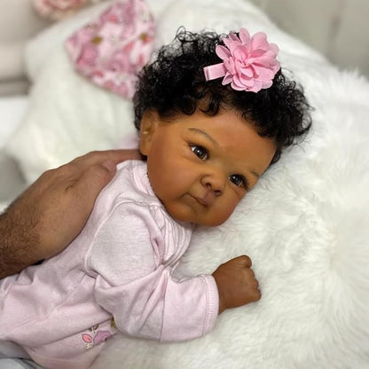 Reborn Baby Dolls Black Girls 18inch Silicone Babies Lifelike Newborn Toddler Open Eyes Realistic boy That Look Real