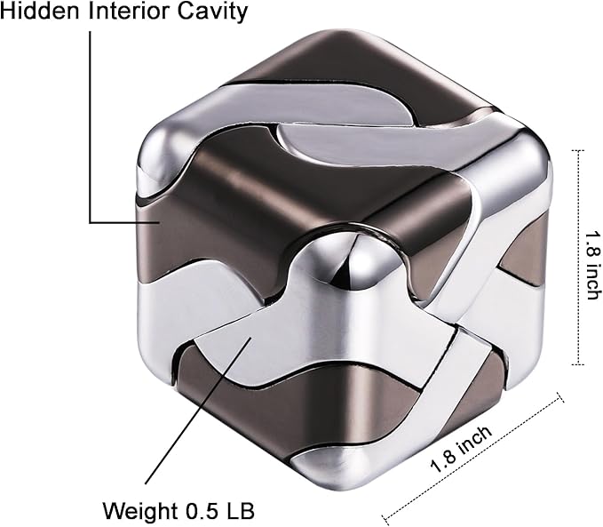 Metal Puzzle 3D Cube Brain Teaser Puzzles