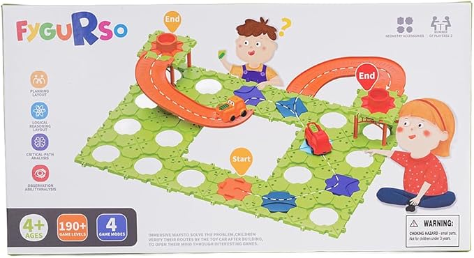 DIY STEM Board Games Kids Toys,Road Builder Educational Learning Toys for Kids, Montessori Logic Puzzles Brain Teasers Toy Preschool Classroom Gifts for Age 4-12 Year Old