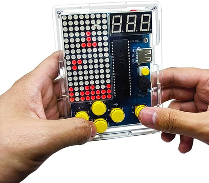 Gikfun Soldering Practice Kit with 4 Retro Games - DIY Electronics Project for STEM Learning, School, Home w/ Acrylic Case EK1987