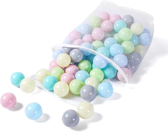 Realhaha Ball Pit Balls 50 100 200 500 Play Balls Plastic Balls for Baby Girls Toddlers Kids Play Tent Pool Playhouse Playpen Party Decoration
