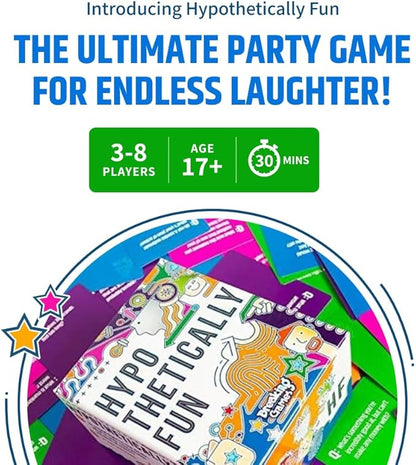 Hypothetically Fun - an Icebreaker Card Game, 350 Thought-Provoking Questions for Deeper Connections & Endless Laughs - Perfect for Game Night & Gatherings, Ages 14+