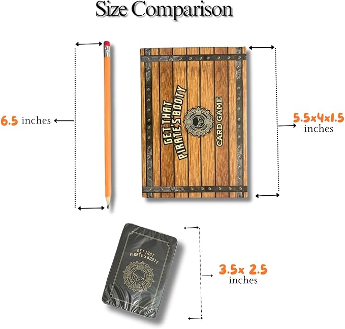 Get That Pirate's Booty Card Game, Fun 2-6 Player Family-Friendly Card Game for Adults, Teens, & Kids a Fun Pirate Themed Game and Good Stocking Stuffers Gift Ideas