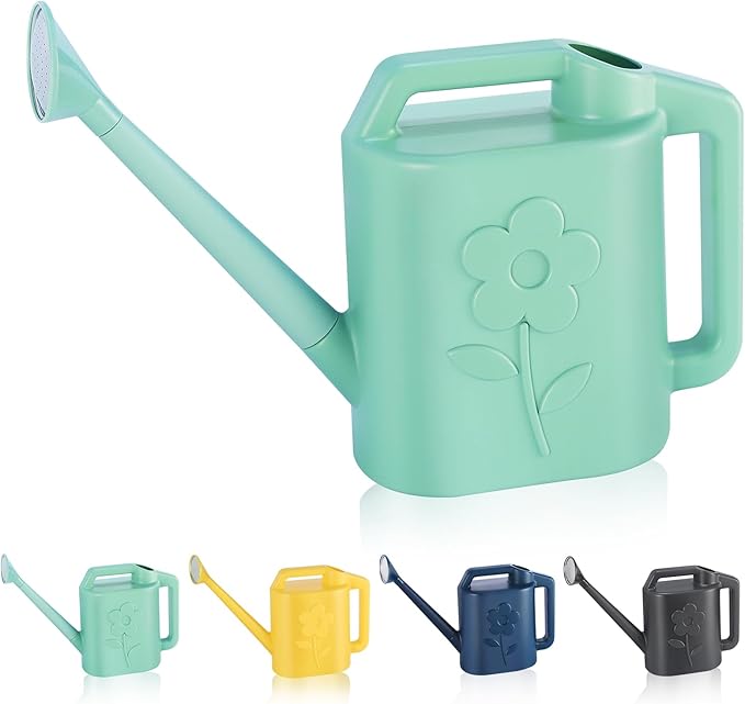 2 Gallon Watering Can for Indoor Plants, Garden Watering Cans for Outdoor Plant House Flower, Modern Plant Watering Can Large Long Spout with Sprinkler Head