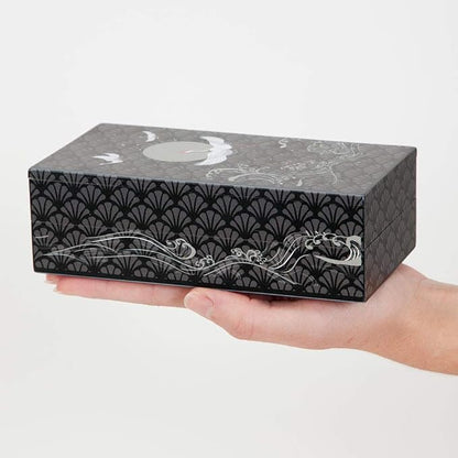 Bits and Pieces - Soaring Cranes Secret Puzzle Box - Wooden Money Box Brainteaser - 10 Step Solution Brain Game