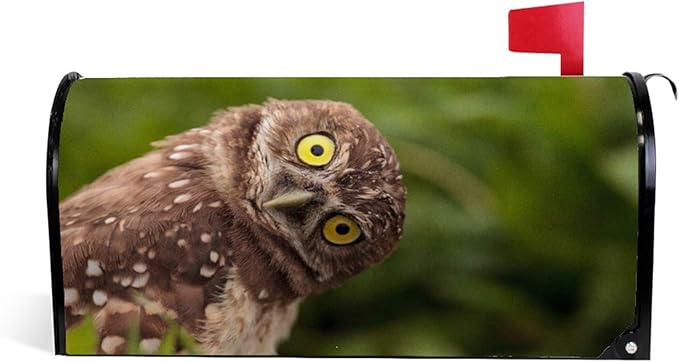 Vantaso Mailbox Covers Magnetic,Funny Owl Letter Post Box Wraps Cover for Outdoor Garden Yard Decorations Oversized 25.5" X 21"