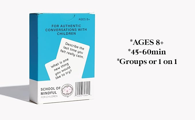 The School of Mindfulness- Mindfulness Game for Kids: Mindful Talk Cards for Children and Parents- for Authentic and Meaningful Conversations…
