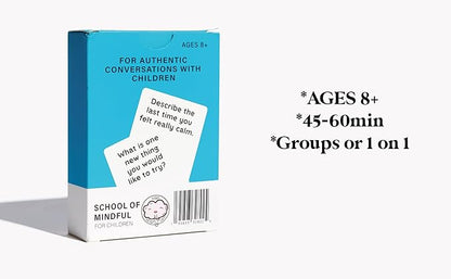 The School of Mindfulness- Mindfulness Game for Kids: Mindful Talk Cards for Children and Parents- for Authentic and Meaningful Conversations…
