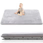 Thick Baby Play Mat for Floor,Padded Foam 59x39 Nursery Rug,Ultra Soft Support&Plush Feel Tummy Time Mat,Non Slip for Toddler,Infants,Kids Play,Yoga,Baby Crawling (Light Grey)
