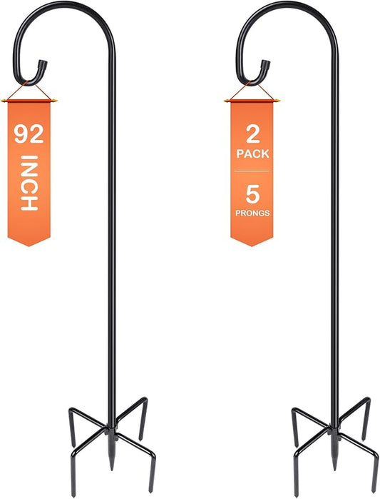 Shepherd-Hooks Adjustable for Bird-Feeder Lantern Plant-Hook Garden-Stake - Plant Stand Hanger for Outdoor Flower Basket, Bird Feeder Hanger Weddings Décor