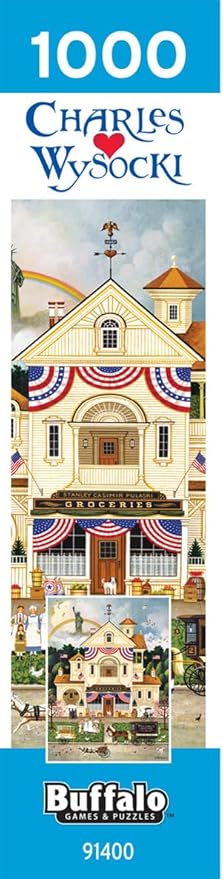 Buffalo Games - Charles Wysocki - Lady Liberty's Independence Day - 1000 Piece Puzzle - Challenging Puzzle Perfect for Game Nights