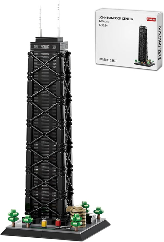 John Hancock Center Chicago Architecture Model Building Blocks Sets The Office Landmarks Skyline Set Toys Collection for Kids Adults 1284Pcs