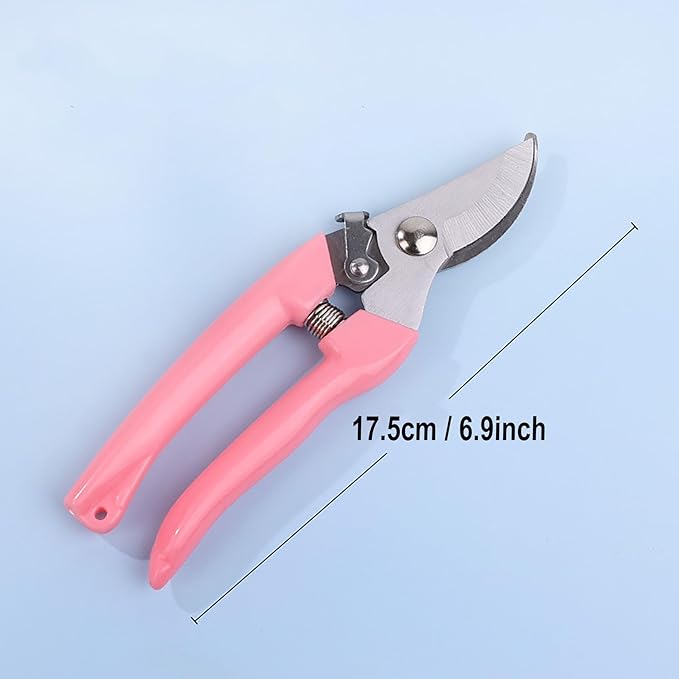 2pcs Garden Flower Shears Pruning Shears 6.9 inches Scissors Lightweight Plant Scissors for Cutting Flowers, Trimming Plants, Bonsai, Fruits Picking