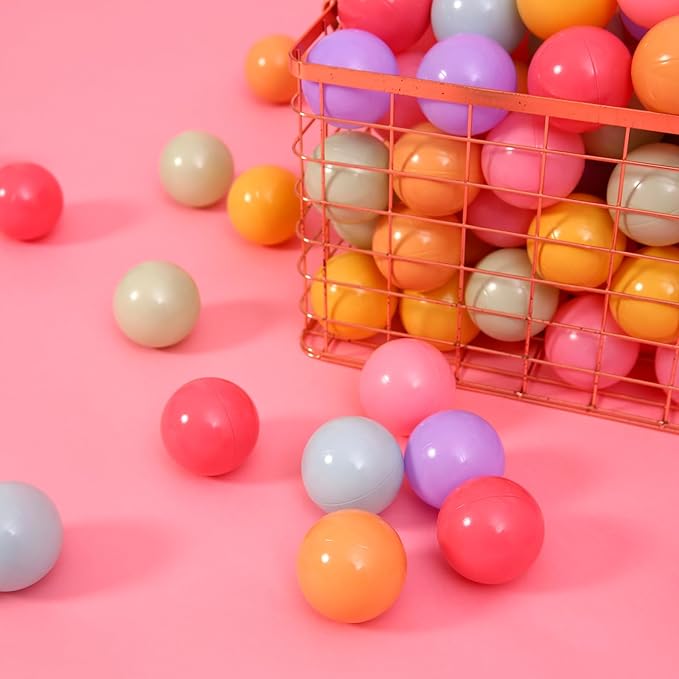 PlayMaty Ball Pit Balls - Colorful Ocean Pool Toys for Kids, Phthalate & BPA Free, 100pcs for Toddler Playhouse, Tent, or Playpen