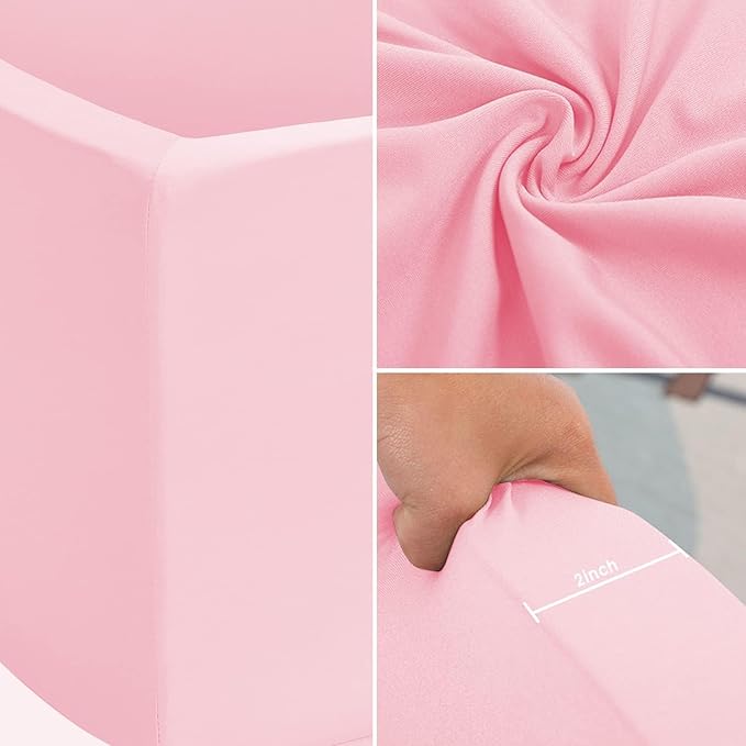 Foam Ball Pit for Toddlers Kids Square Soft Ball Pool Ideal Gift Play Toy for Children Kiddie Pools - Light Pink