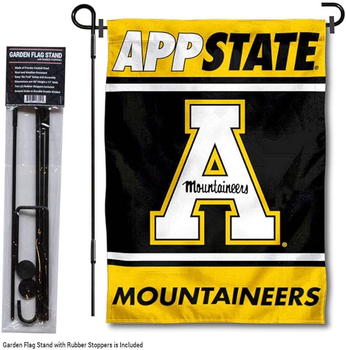 College Flags & Banners Co. Appalachian State Mountaineers Garden Flag with Stand Holder