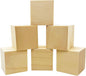 6 Pcs 2 Inch Wood Cubes, Unfinished Natural Wood Square Blocks for Arts and Crafts