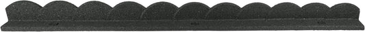Playsafer L Shaped Flexible Rubber Scalloped Edger for Lawns Landscaping and Playground | Easy No Dig Installation| 4' Long (6, Dark Gray)