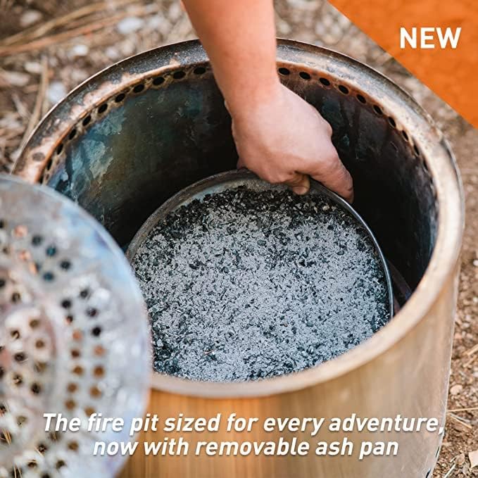 Solo Stove Ranger 2.0, 15 Inch Smokeless Fire Pit – Portable Stainless Steel Outdoor Fireplace with Carry Case - Lightweight Fireplace, Removable Ash Pan, Ideal for 2-4 People, 15lbs