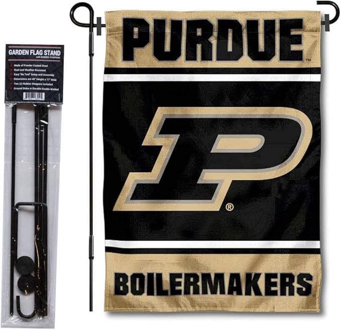 College Flags & Banners Co. Purdue Boilermakers Garden Flag with Stand Holder