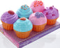 GIFTEXPRESS 6 PCS Pretend Play Food Dessert Set, Mini Toy Cupcakes for Kids, Petite Pastries Toys
