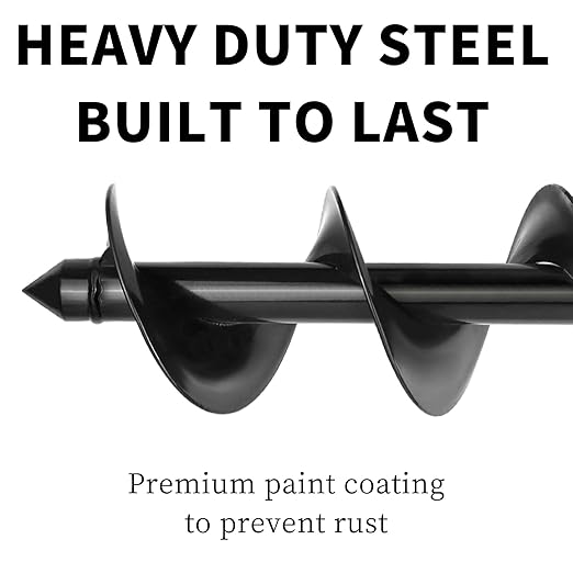 TCBWFY Auger Drill Bit for Planting 3.5"x16",Extended Length Garden Auger Spiral Drill Bit for Planting Bulbs Flowers,Planting Auger for Drill Post Hole Digger for 3/8”Hex