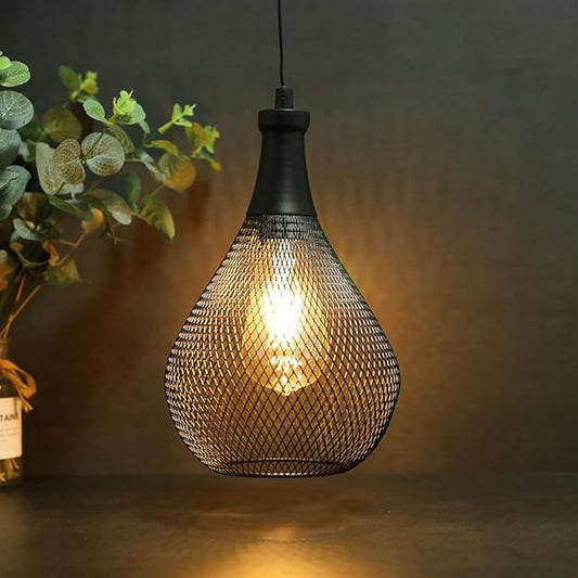JHY DESIGN Hanging Lamp Battery Operated Cordless Hanging Light Great for Parties Patio Events for Indoors Outdoors(Teardrop Shape)