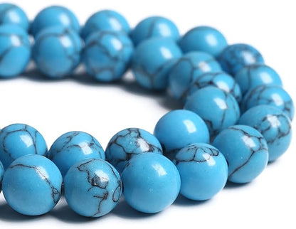 6MM 60PCS Blue Turquoise Spacer Loose Beads for Jewelry Making DIY Bracelet Necklace
