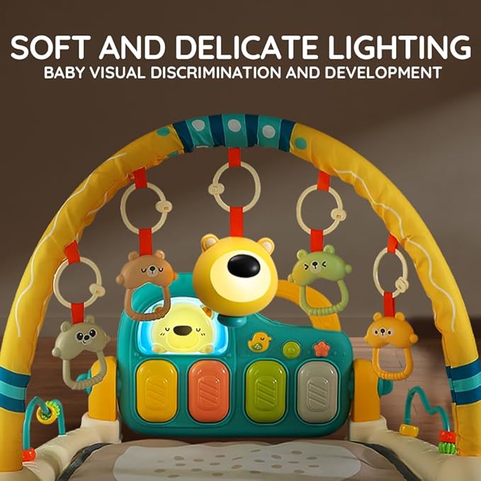 Caterbee Baby Piano Play Gym Music Mat (Bear)