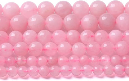 6MM 61PCS Natural Stone Brazilian Rose Quartz Crystal Beads for Jewelry Making DIY Bracelet