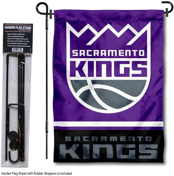 WinCraft Sacramento Kings Garden Flag with Stand Holder