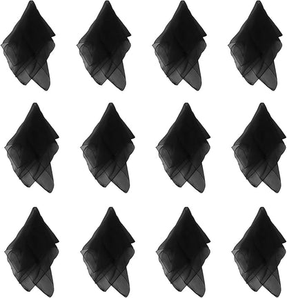 Larcele 12 Pieces Juggling Dance Scarf for Performance Prop Accessory 24 x 24 inches WDSJ-02